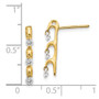 14k Yellow Gold Diamond Dangle Earrings