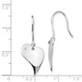 SS White Ice .01ct. Diamond Heart Earrings