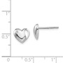 SS White Ice .01ct. Diamond Heart Earrings