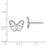 SS White Ice .01 ct Diamond Butterfly Post Earrings