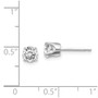 14kw .95ct I2 K-L Diamond Stud Push-on Post Earrings