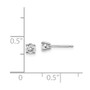 14kw .30ct I1 J-K Diamond Stud Push-on Post Earrings