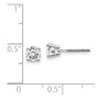 14kw .75ct SI3 G-I Diamond Stud Thread on/off Post Earrings