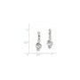 14k White Gold Treble Clef Dangle Earrings