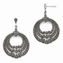 Sterling Silver Marcasite Post Dangle Earrings