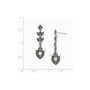 Sterling Silver Marcasite Post Dangle Earrings