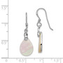 Sterling Silver Rhodium-plated Mother Of Pearl Teardrop Earrings