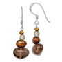 Sterling Silver FW Cultured Pearl, Crystal and Quartz Earrings