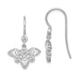 Sterling Silver Rhodium Plated CZ Dangle Earrings