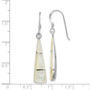 Sterling Silver Rhodium-plated Mother of Pearl Earrings