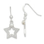 Sterling Silver FWC Pearl & CZ Star Dangle Earrings