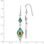 Sterling Silver Rhodium-plated Abalone Dangle Earrings
