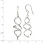Sterling Silver Corkscrew Twisted Dangle Earrings