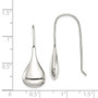 Sterling Silver Tear Drop Shaped Drop Wire Earrings