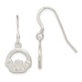 Sterling Silver Diamond-cut Claddagh Earrings