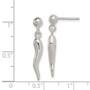 Sterling Silver Italian Horn Earrings