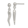 Sterling Silver Italian Horn Earrings