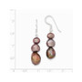 Sterling Silver Brown FW Cultured Pearl Earrings