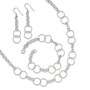 Sterling Silver Necklace, Bracelet and Earring Set