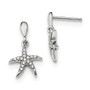 Sterling Silver & CZ Brilliant Embers Starfish Earrings