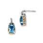 Sterling Silver w/14k Sky Blue Topaz Earrings