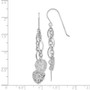 14K WG Dangle Heart Earrings