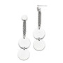 Stainless Steel Polished Post Dangle Circle Earrings