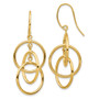 14k Polished Circles Dangle Earrings