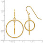 14k Polished Circles Dangle Earrings