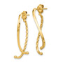 14k Polished & Twisted Front & Back Post Earrings
