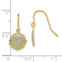 14k w/ RH D/C & Filigree Mini Flowers Wire Earrings