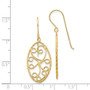 14K Oval Fancy Curved Bars Earrings