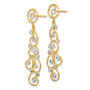 14k and Rhodium Filigree Dangle Earrings