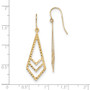 14k Gold Polished & Textured Dangle Earrings