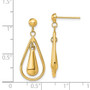 14K Polished Dangle Post Earrings