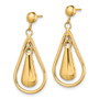 14K Polished Dangle Post Earrings