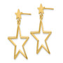 14k Star Dangle Post Earrings