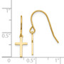 14k Dangle Cross Shepherd Hook Earrings
