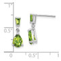 14k White Gold Peridot Dangle Post Earrings