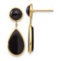 14k Onyx Teardrop Dangle Post Earrings