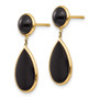 14k Onyx Teardrop Dangle Post Earrings