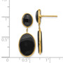 14k Onyx Oval Dangle Earrings