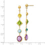 14K Muti-Gemstone Post Earrings