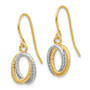 14k Two-tone Fancy Dangle Earrings