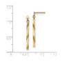 14k Polished Twist Bar Dangle Earrings