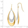 14K Two-tone Dangle Earrings