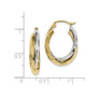 10k Two-tone Polished Double Oval Hoop Earrings