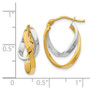 Leslie's 14K Two-tone Polished Hinged Hoop Earrings