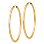 14k Polished Round Endless 2mm Hoop Earrings