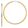 14k Polished Round Endless 2mm Hoop Earrings